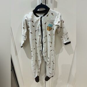 Bee Print Kids One Piece Pajama 18m